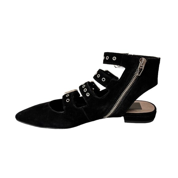 DOLCE VITA ELODIE SUEDE ANKLE STRAP FLATS, NIB - Picture 3 of 8
